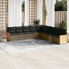 vidaXL 9 Piece Patio Sofa Set with Cushions - Gray Without Table - 2 of 4