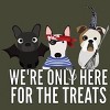 Men's Design By Humans Dog Halloween - We're Only Here For The Treats By PedigreePrints T-Shirt - 2 of 3