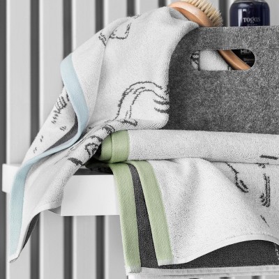 Togas Cassler White/Grey Towel set