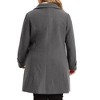 Agnes Orinda Women's Plus Size Single Breasted Long Sleeve Fleece Warm Overcoats - 4 of 4