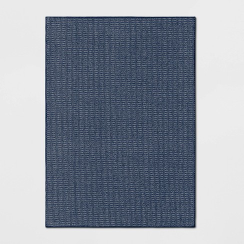 Rugshop Bondi Collection Oblique Transitional Shag Area Rug 5' x 7' Blue