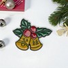 Unique Bargains Christmas Brooches Series Alloy Dripping Wax White Red 0.87"x1.02" 1 Pcs - 2 of 4