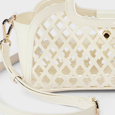 Сумки A New Day Jelly Mini Cage Tote Crossbody Bag - A New Day™ Cream — фото 5