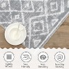 Washable Area Rugs Rug for Living Room Bedroom Farmhouse, Geometric Neutral Rug Low Pile Non-Slip Soft Stain-Resistant Carpet - 4 of 4