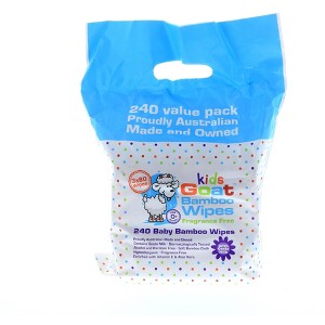 Goat Kids Bamboo Wipes Fragrance Free w/ Goatsmilk, 240's Pack, 51 oz - 1 of 4