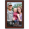 PosterPalooza | Photo Size Simple Brown Picture Frame - UV Acrylic, Foam Board Backing, Hanging Hardware - 2 of 4