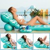 Jasonwell Inflatable Pool Float for Adults — Adjustable Backrest Lounger Raft with Cup Holders, Mesh Seat for Pool, Lake & Beach - Cyan - 4 of 4
