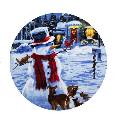 Snowman and Friends Christmas Fleece Throw Blanket 50" x 60"