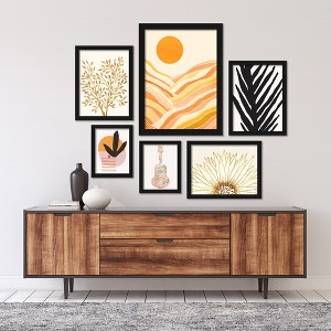 Americanflat Boho Botanical (Set Of 6) Framed Prints Gallery Wall Art Set By Modern Tropical By Modern Tropical - 1 of 4