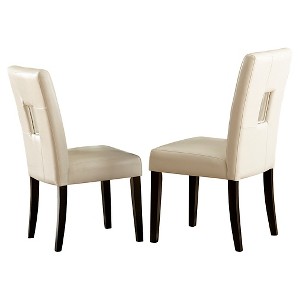 Phelan Keyhole Dining Chair Wood/White (Set of 2) - Inspire Q