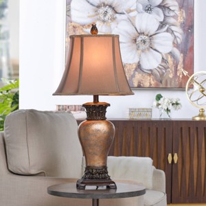 StyleCraft Table Lamp Brown/Bronze/Gold Finish : Polyresin Body, No Assembly, UL Listed, E26 Socket - 1 of 4