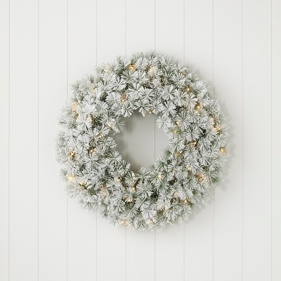 Christmas Flocked Winter Fir Wreath