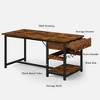 WhizMax Dining Table Set for 4, Kitchen Dining Table Set with Upholstered Benches and Storage Drawer - 4 of 4