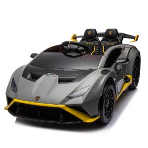 Lamborghini Huracan Sto 24V Kids Ride-On Drift Car, Electric Racing Sports Car Toys with 360° Spin, LED, Music, USB Port, Ages 3-8 - 1 of 4