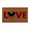 Licensed Disney Mickey Mouse Everyday Christmas Holiday Modern Graphic Novelty Natural Coir Non-Slip Indoor/ Outdoor 2 Pack Door Mat Set, 20x34 - 3 of 4
