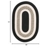 Colonial Mills Flowers Bay - Black 4 Ft x6 Ft Oval Rug Indoor/Outdoor 100% Polypropylene - 2 of 2