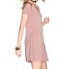 Women's Criss Cross Modal Cupro Swing Dress - SHE + SKY - 2 of 4