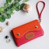 Slickblue Mobile Phone Pouch with Handle, Faux Leather, Clutch Purse, Colorblock Style, 5.7"x3.3", Color Options - 2 of 3