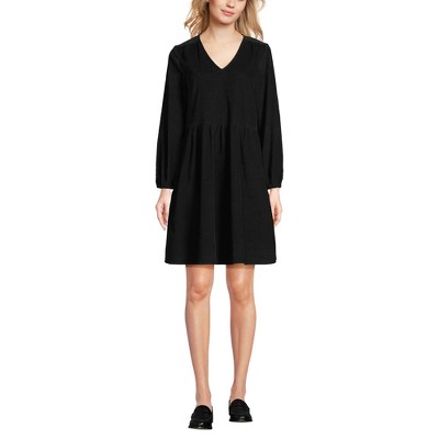 Lands' End Women's Pinwale Cord V Neck Dress