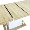 Gulches Furniture Rectangular Extendable Dining Table, 160-200cm Aged Wood Effect, Seats 6-10, Thick Top & Wide Feet for Dining Room - 3 of 4