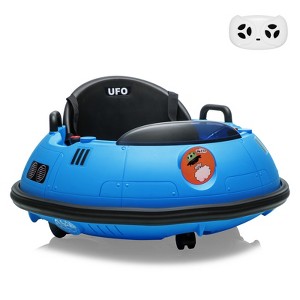 COZONY 12V Baby Bumper Car with Remote Control, Electric Ride on Toy for Toddlers, 360° Rotation, Flashing Lights, Music, 2 Speed Modes, Safety Belt - 1 of 4
