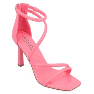 Journee Collection Womens Marza Mid Heel Open Toe Pumps - 1 of 4