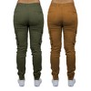 Galaxy By Harvic Women's  Loose Fit Cotton Stretch Twill Cargo Joggers- 2 Pack - 2 of 4