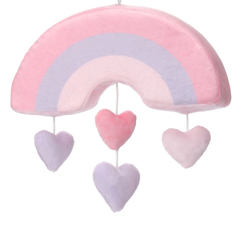 Bedtime Originals Rainbow Hearts Musical Baby Crib Mobile - Pink, Purple, Love, 3 of 9