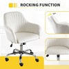 CAVINAS 15"-19"Swivel Rolling Chair with Adjustable Seat Height,Luxury Velvet Accent Armchair,Chic Leisure Chair for Office,Living Room&Study - 2 of 4