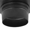 DuraVent 6DBK-ADSL DuraBlack Single Wall Snap Lock Chimney Connection  Adapter to Ceiling Support Box or Finishing Collar, 6 Inch Diameter