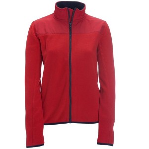 Aeropostale Womens Solid Full-Zip Fleece Jacket, Red, X-Small - 1 of 2