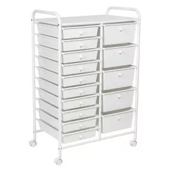 Honey-Can-Do 15 Drawer Rolling Cart White