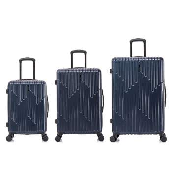 InUSA Drip Lightweight Hardside Spinner 3pc Luggage Set - Blue