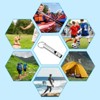 Unique Bargains Aluminum Alloy Camping Hunting Outdoor Survival Signal Whistles with Keychains 5 Pcs - 4 of 4