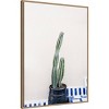 Amanti Art 28"x38" Green Cactus and Blue Pottery in Morocco by Photolovers Framed Canvas Wall Art - 2 of 4