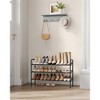 SONGMICS Shoe Rack 12-Tier Tall Metal Shoe Storage Organizer Set of 2 6-Tier Big Stackable Shoes Rack Shelf - image 4 of 4