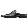 Santimon Men's Perforated Leather Mules Breathable Slip-on Backless Loafers - 2 of 4