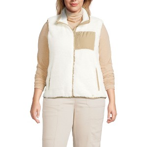 Lands' End Women's Cozy High Pile Fleece Vest - 1 of 4