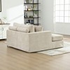 Racxily 56.3" Wide Sofa Bed, Chenille Linen Fabric, Sturdy Metal Legs, Suitable For Living Rooms, Bedrooms, and Apartments, Taupe - 3 of 4