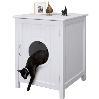 Gulches Litter box shell,hidden litter box furniture cabinet,large pet box bedside table,litter box toilet,indoor kennel(white)