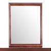 GlasFlength Decorative Wall Mirrors Contemporary Framed Mirror with Warm Finish Simple Design for Modern Interiors Living, Brown, 38"*1"*38" - 3 of 4