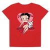 Betty Boopsweetheart Women's Loose T-Shirt, Red - 4 of 4