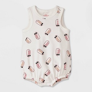 Baby Hotdog Romper - Cat & Jack™ Gray - 1 of 4