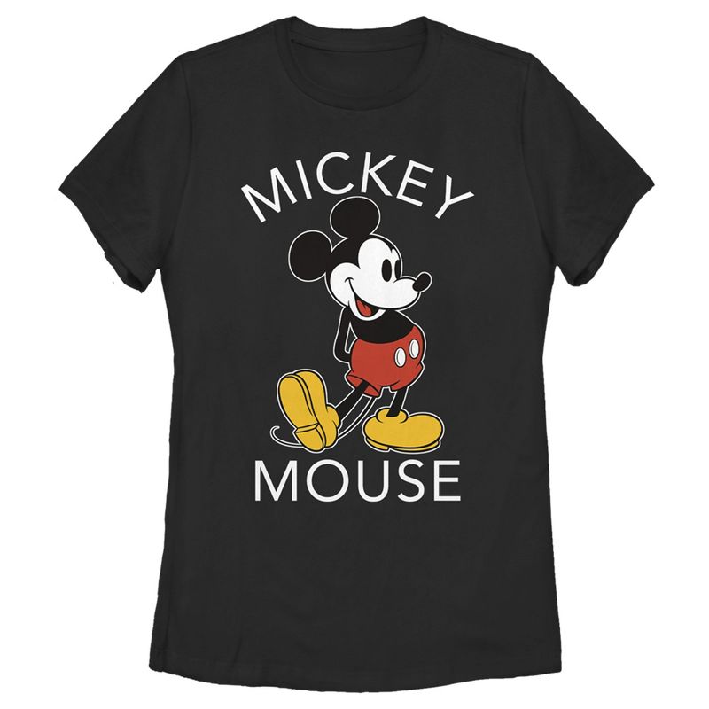 Women's Mickey & Friends Retro Mickey Mouse Pose T-Shirt, 1 of 5