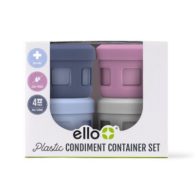 Ello 4pk Plastic Condiment Set
