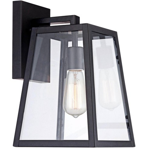 John Timberland Arrington Modern Wall Light Sconce Mystic Black Hardwire 8" Fixture Clear Glass Shade for Bedroom Bathroom Vanity Reading Living Room - image 1 of 4