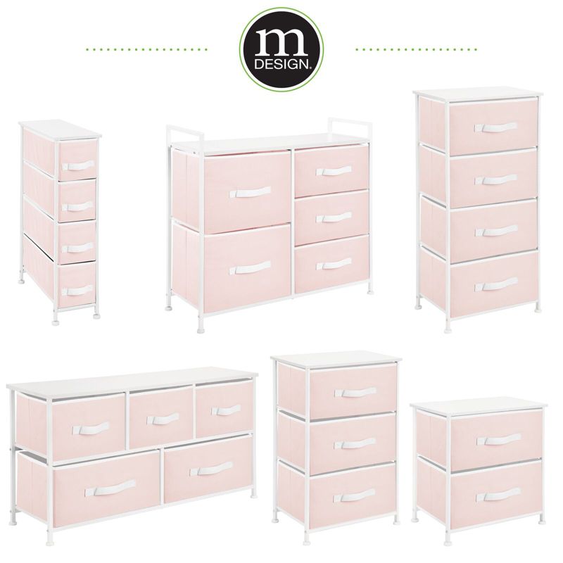 mDesign Storage Dresser Tower Furniture Unit with 3 Drawers, 4 of 8