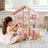 Tiny Land® Sweetwood Love Dollhouse & 5-Piece Poseable Wooden Dolls Family Set - 2 of 4