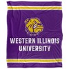 Western Illinois University Primary Logo Stripes Silky 50x60 Blanket, 1 Sided - 2 of 4