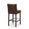 Fabric Bar Stool with Button-Tufted Backrest, Cushioned Seat, Metal Legs, Rust-Resistant Frame for Home Bar or Kitchen Island - 2 of 3